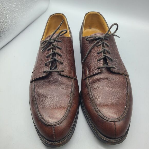 Peal & Co Brooks Brothers shoes Brown Grain Leather Split Toe Derby  Mens 10.5 main image 6